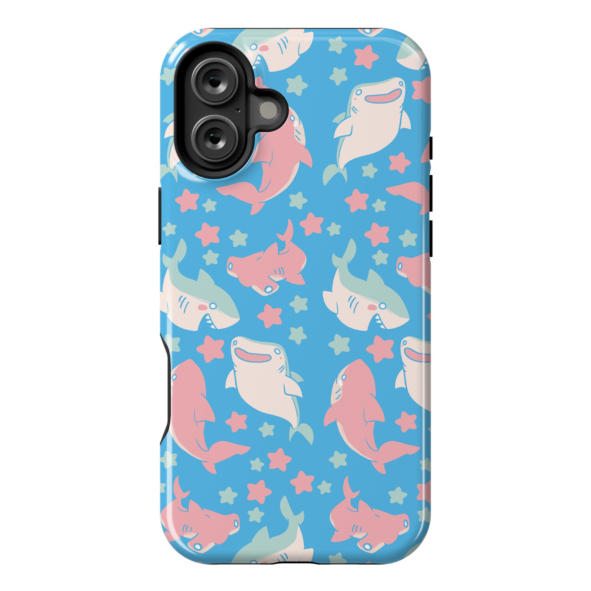 Happy Shark Pattern Phone Case